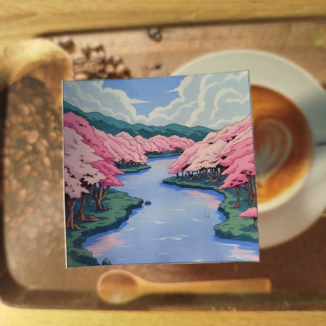 Set of 10 Woods of Japan waterproof stickers