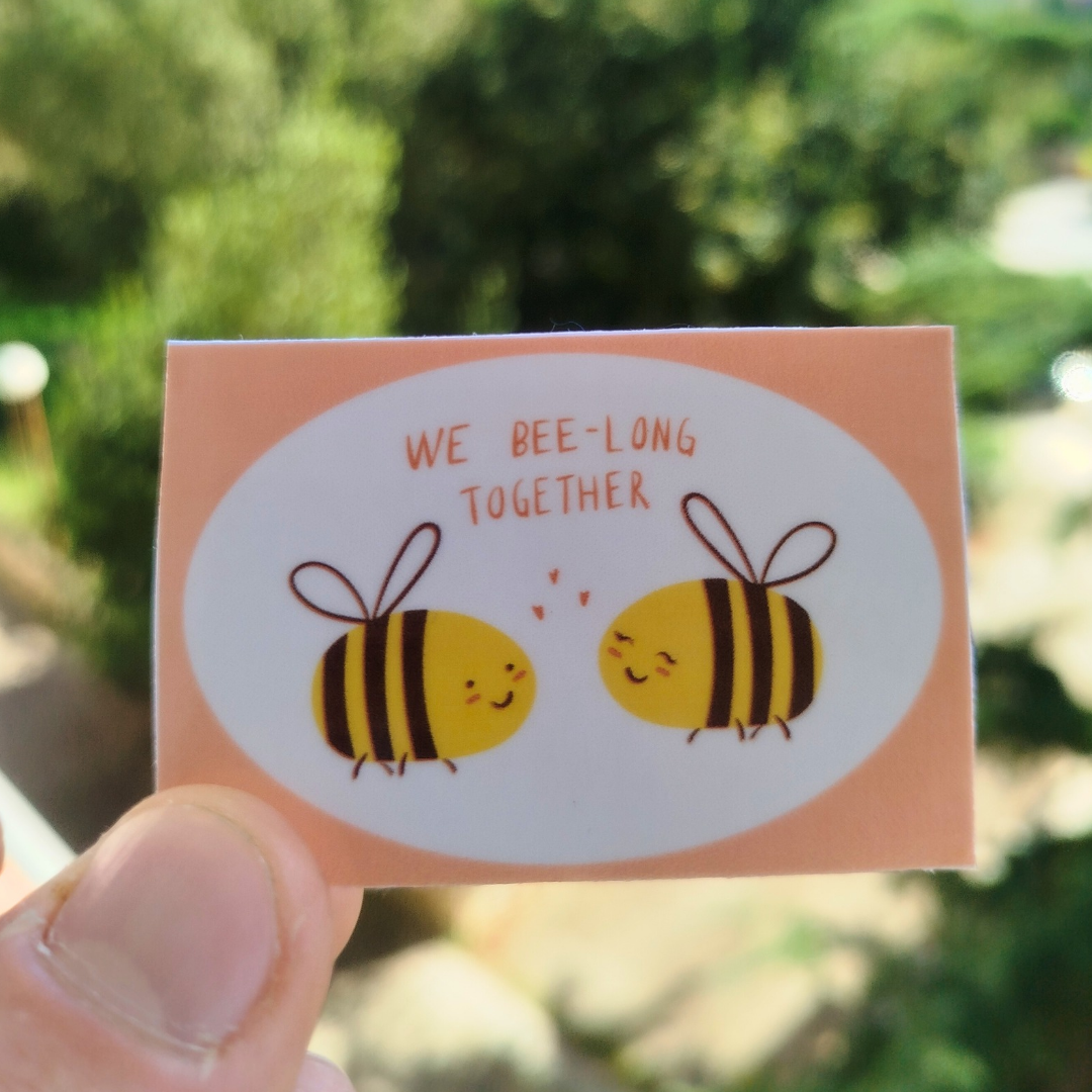 [x10]6x4 cm We bee-long together stickers