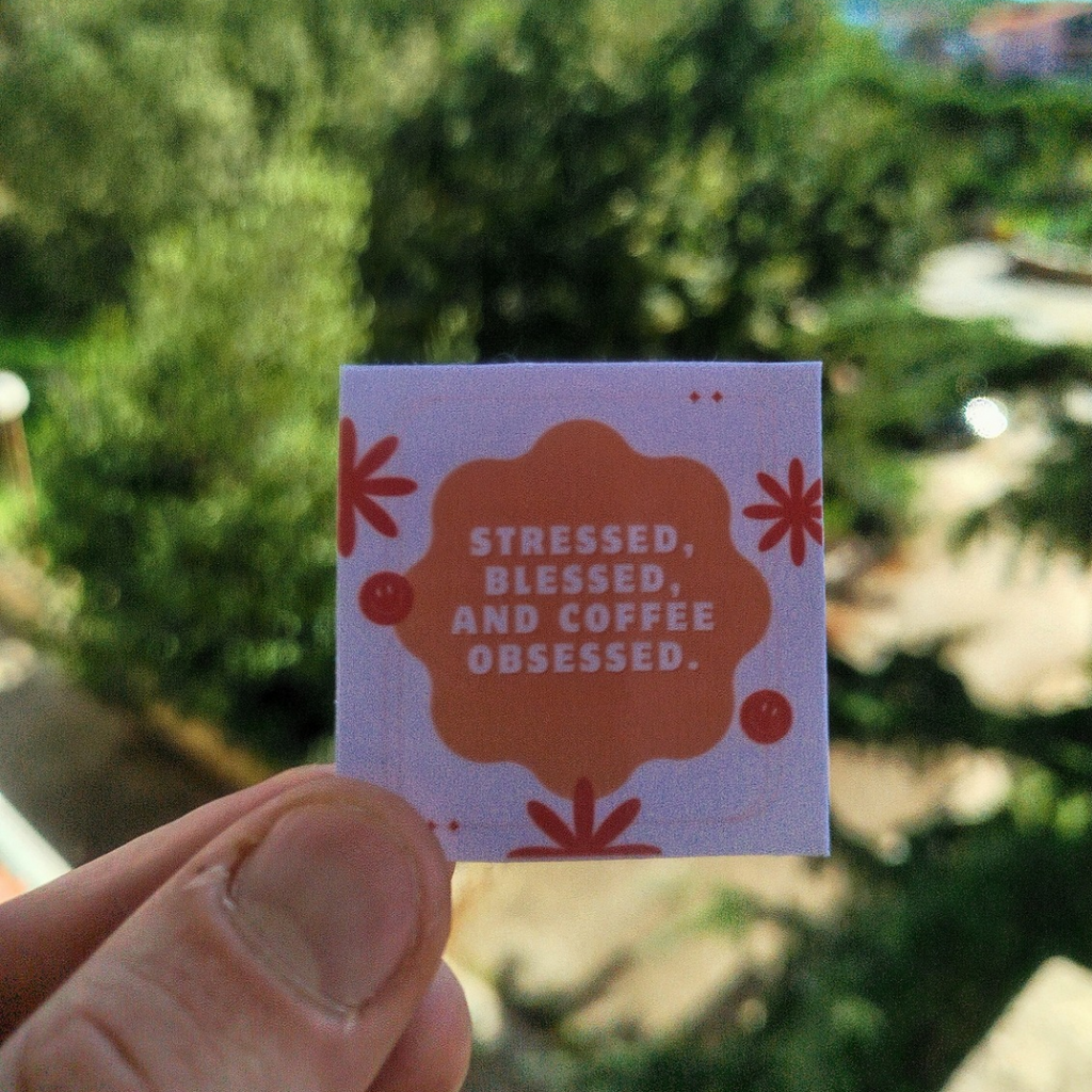 [x10]Stressed, blessed and coffee obsessed stickers