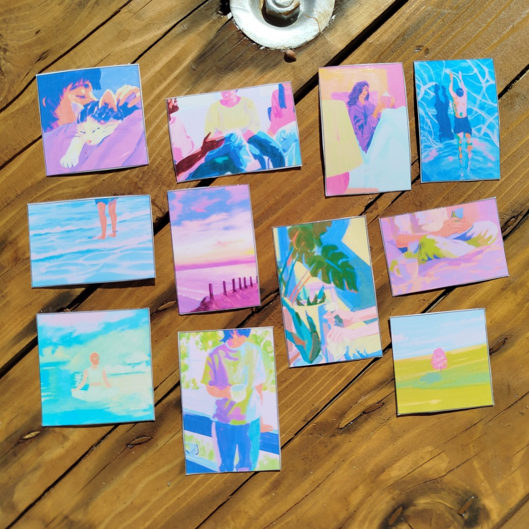 Abstract sticker set [waterproof]