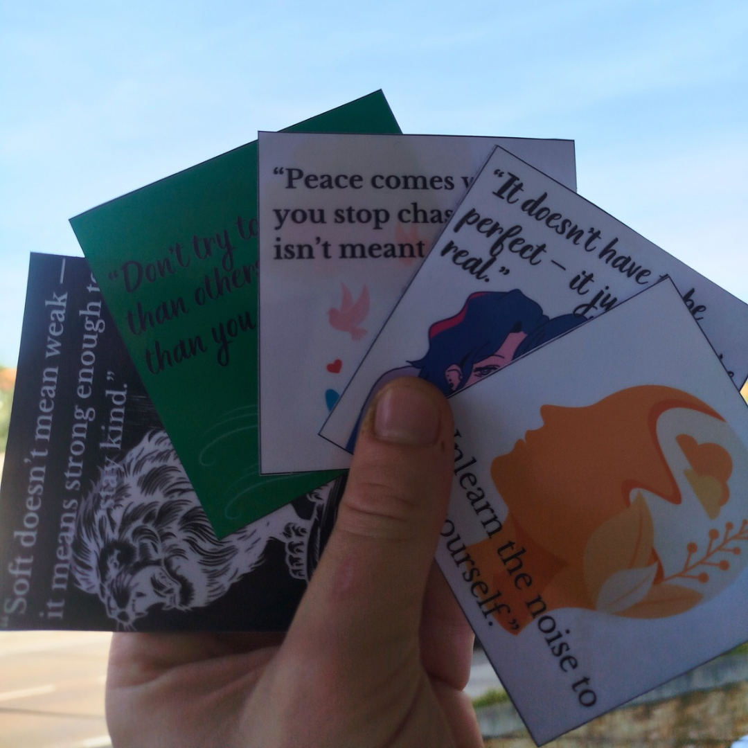 Set of 5 inspirational stickers [8x8 cm]