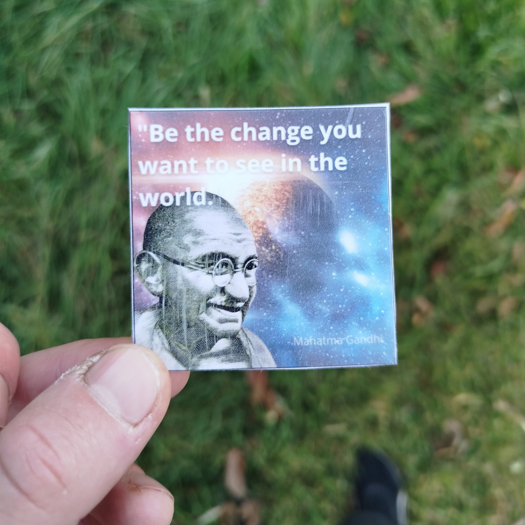 [x10]Mahatma Gandhi 6x6 cm stickers