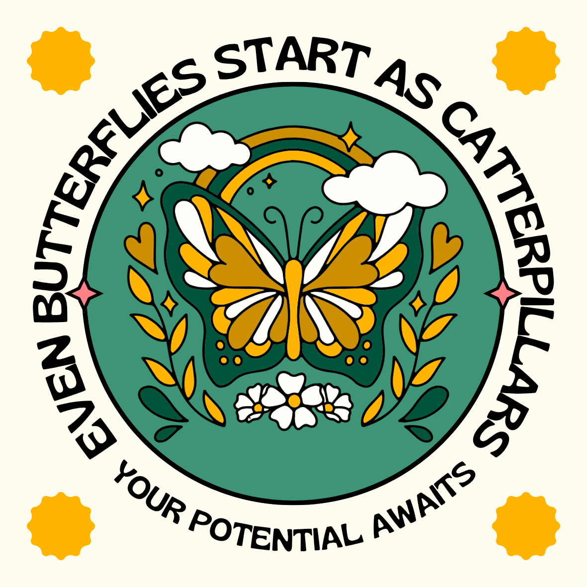 [x10]Your Potential Awaits 4x4 cm laminated stickers