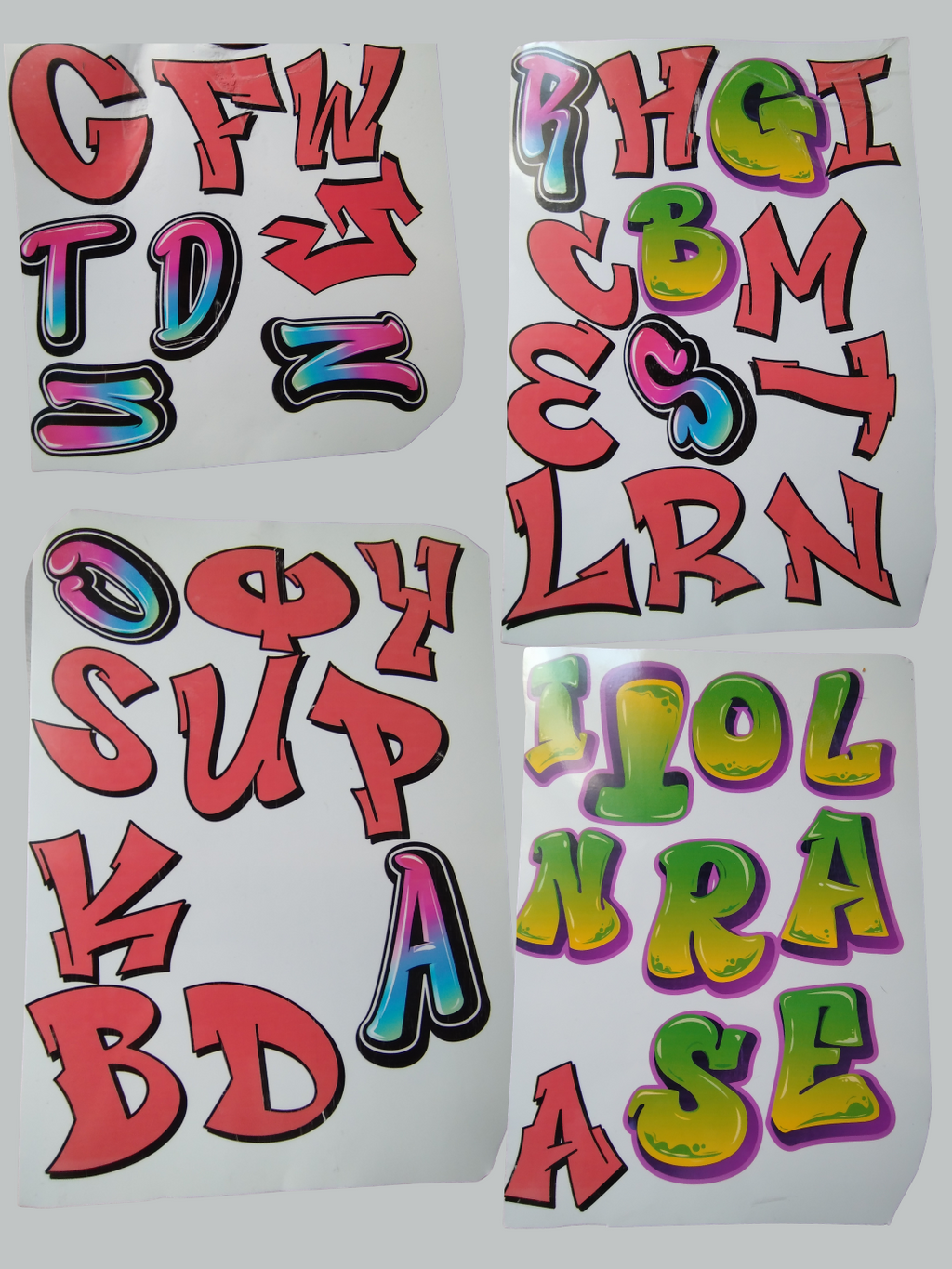 🔥Custom Graffiti Letters Stickers 🔥